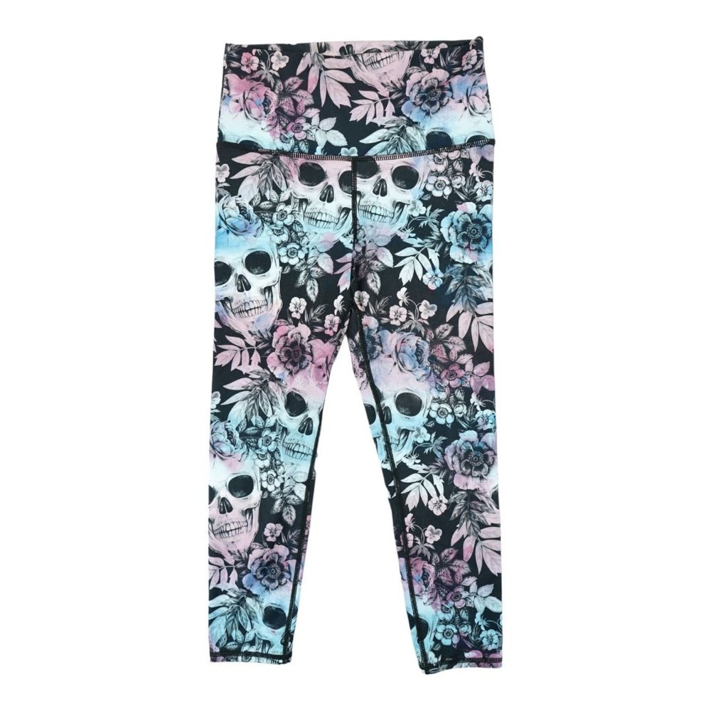Evolution and Creation Women's Leggings/Yoga Pants with Skulls Size‎ Small S